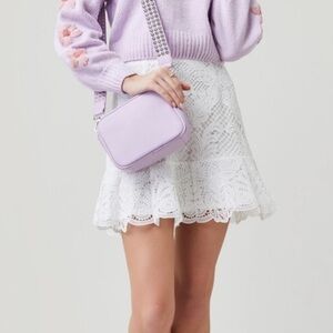 FRANCESCA’S Lace Flippy Mini Skirt NWT Size Medium